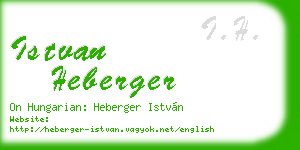 istvan heberger business card